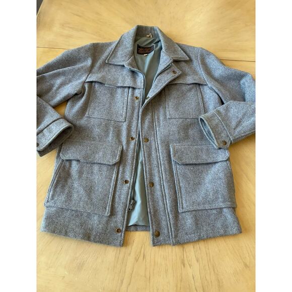 VTG 70s Eddie Bauer Expedition Outfitter Wool Field Jacket Barn Coat Heavy USA S - Picture 4 of 16
